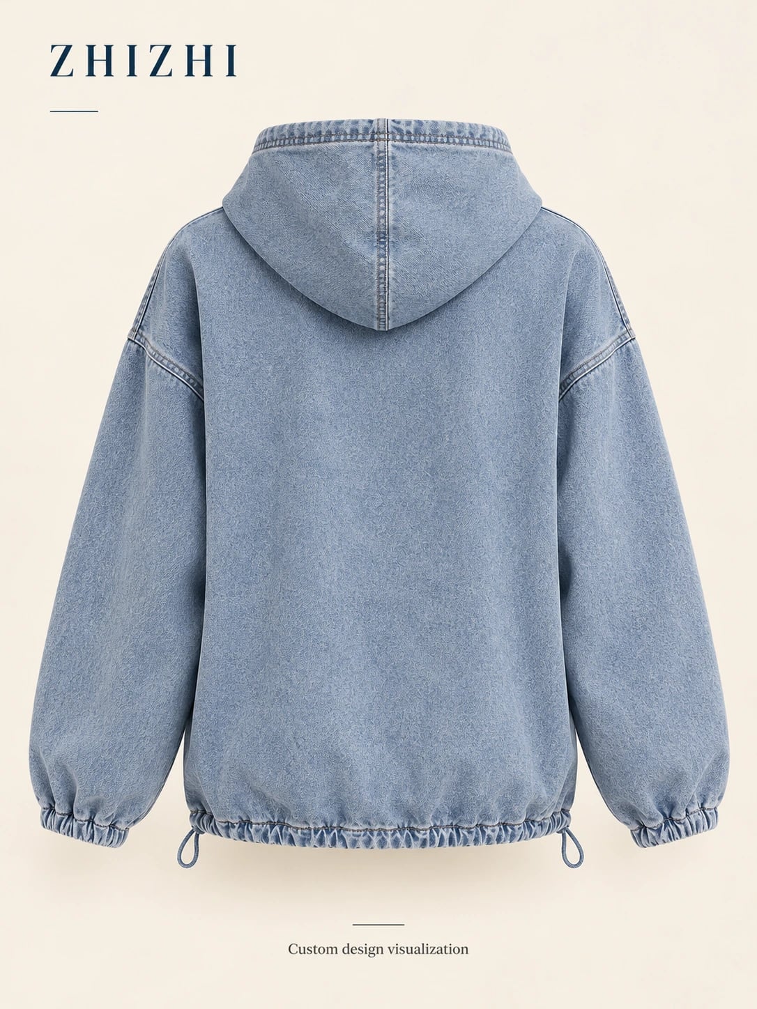 Back construction reference — hoodie-halfzip — custom design visualization