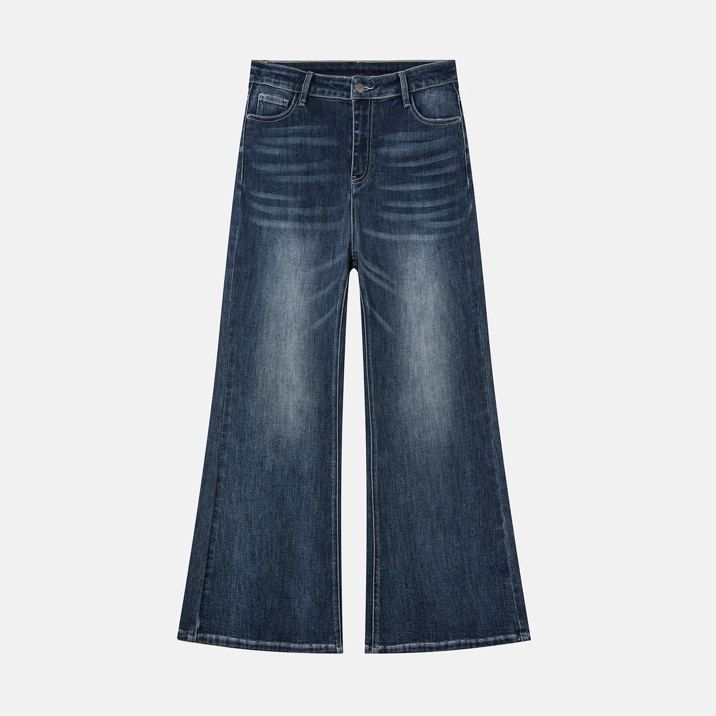 Stretch Flared Jeans High Waist Loose Denim Long Pants — product detail 3