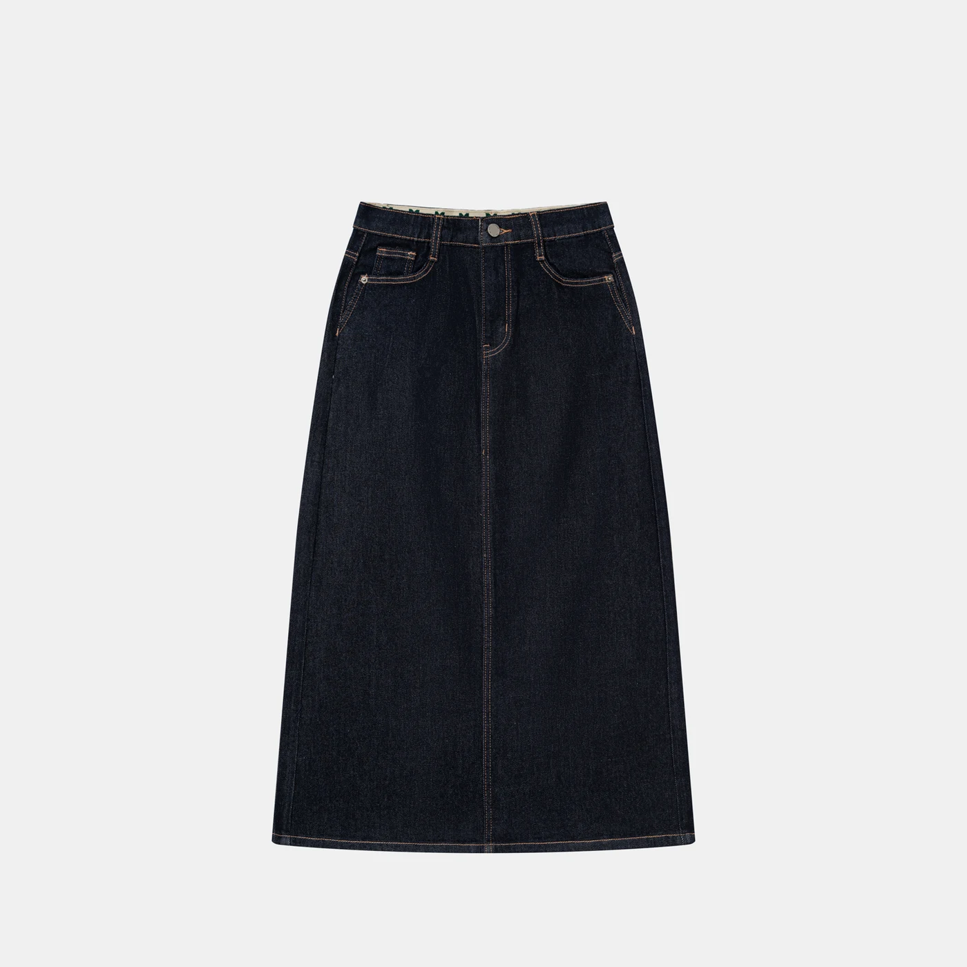 Stretch Denim Cargo Midi Skirt — product detail 3