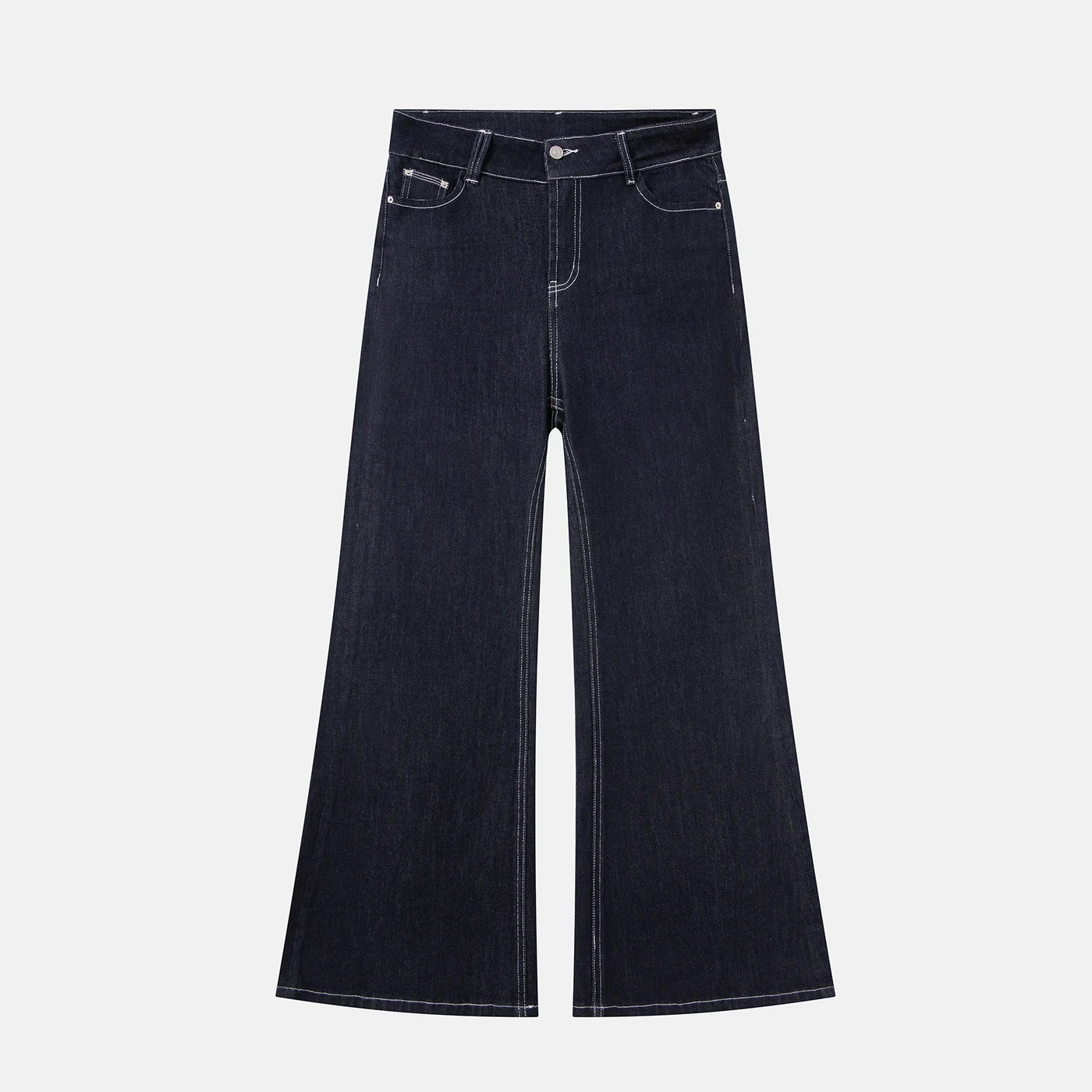 Stretch Flared Jeans High Waist Loose Denim Long Pants — product detail 3