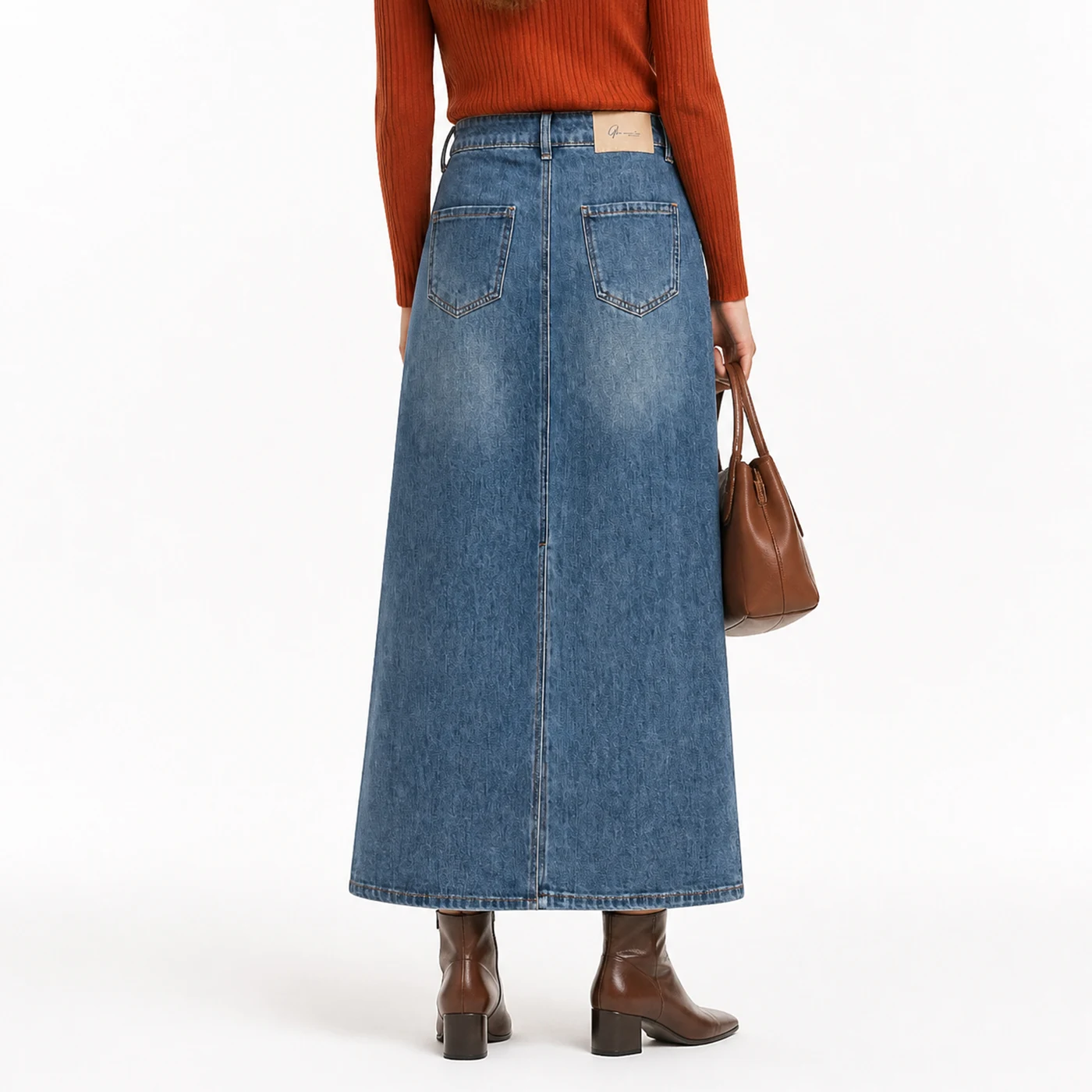 Women's Stretch Denim Cargo Mini Skirt High Waist Washed — product detail 2