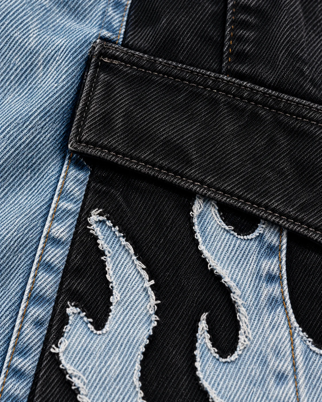 Blue Black Flame Pocket Cargo Shorts — AI design reference 5