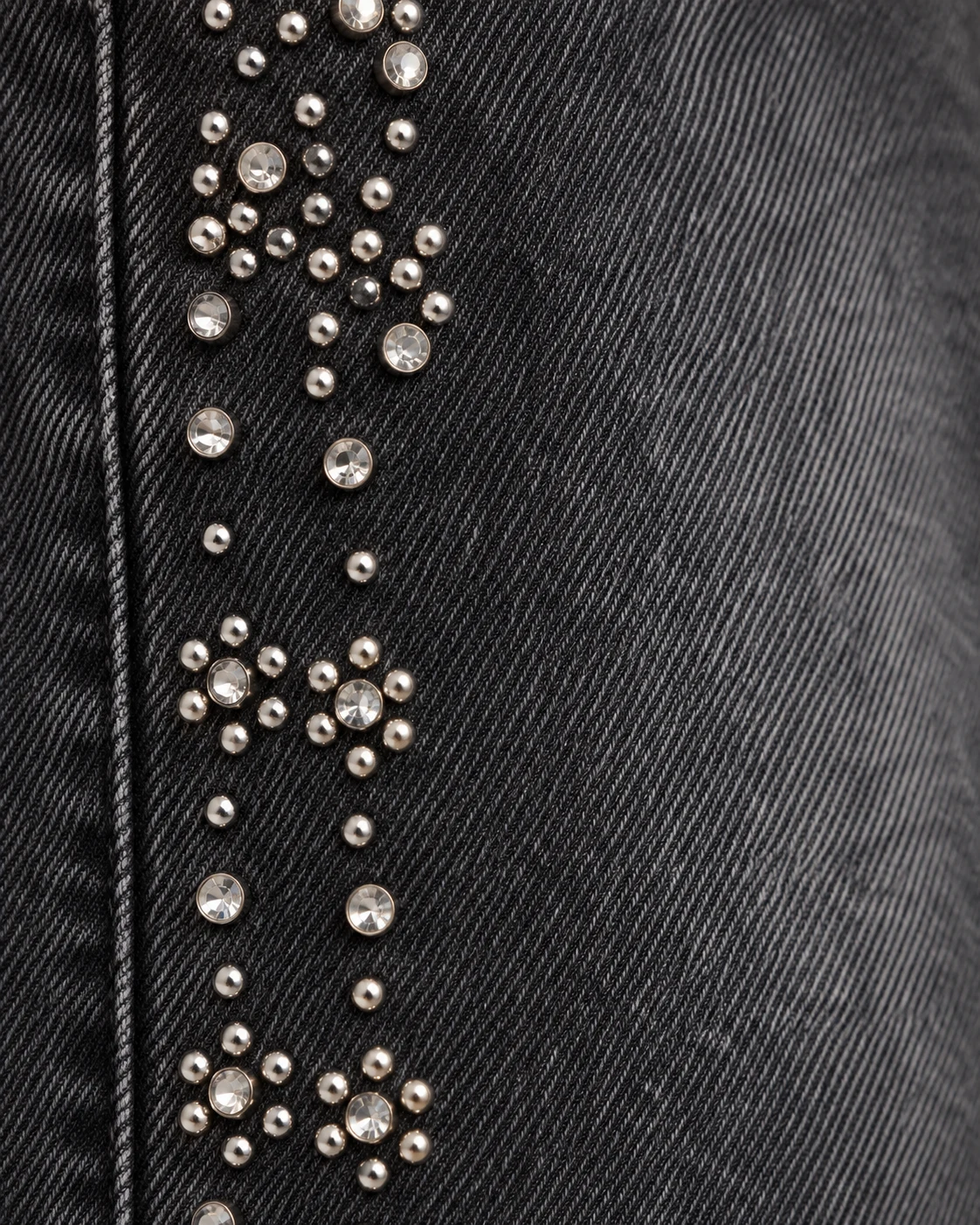 Charcoal Stud-Detail Wide-Leg Jeans — AI design reference 4