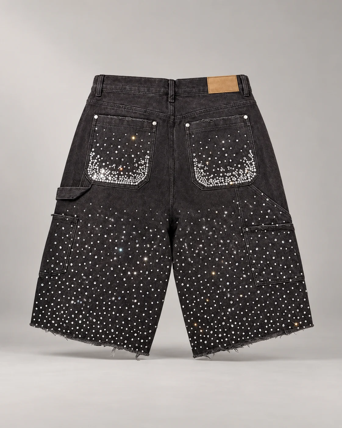Dark Rhinestone Gradient Shorts — AI design reference 2