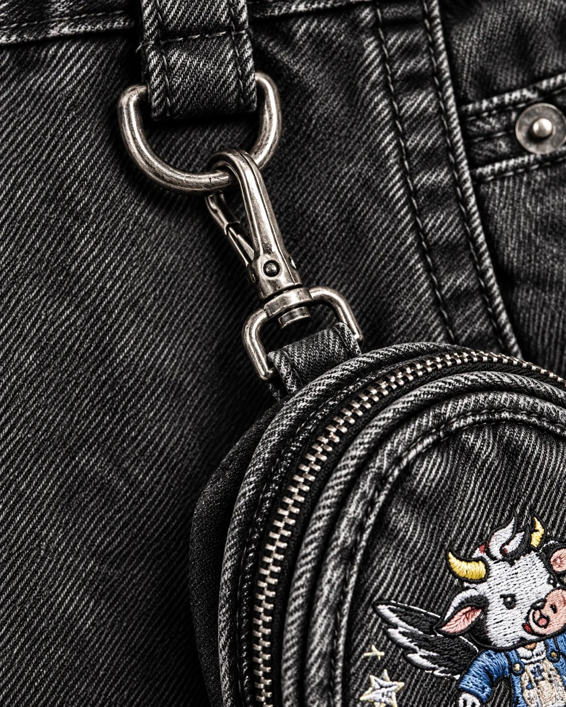 Black Grey Cargo Pouch Shorts — AI design reference 5