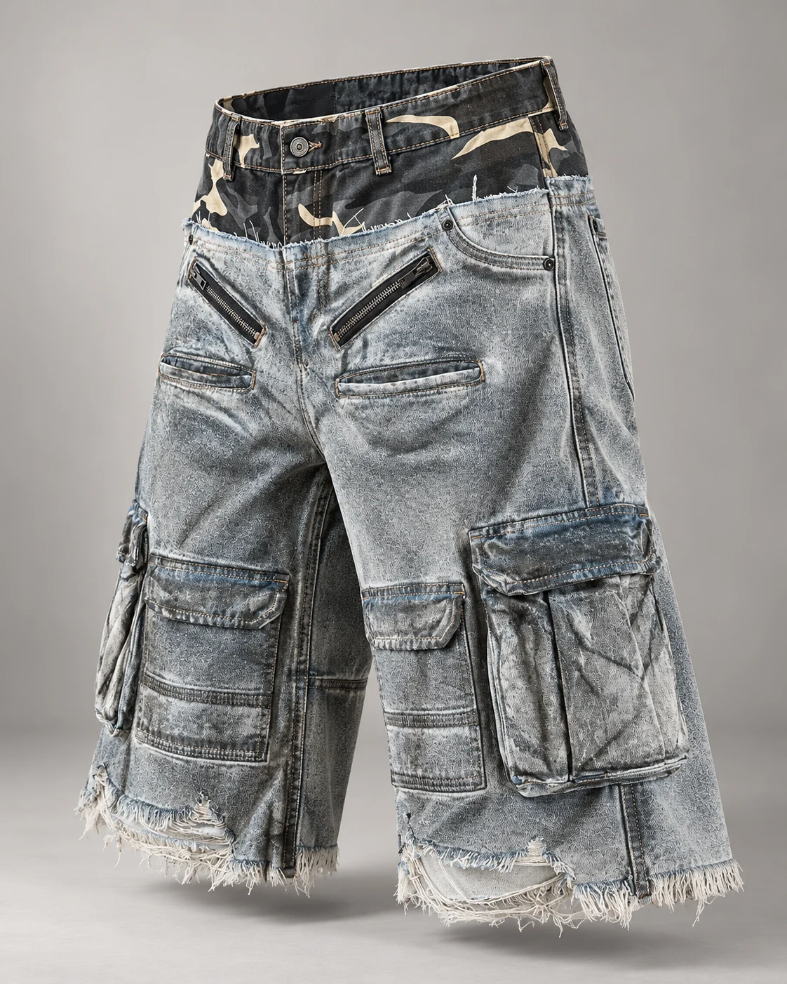 Camo Waist Vintage Cargo Shorts — AI design reference 3