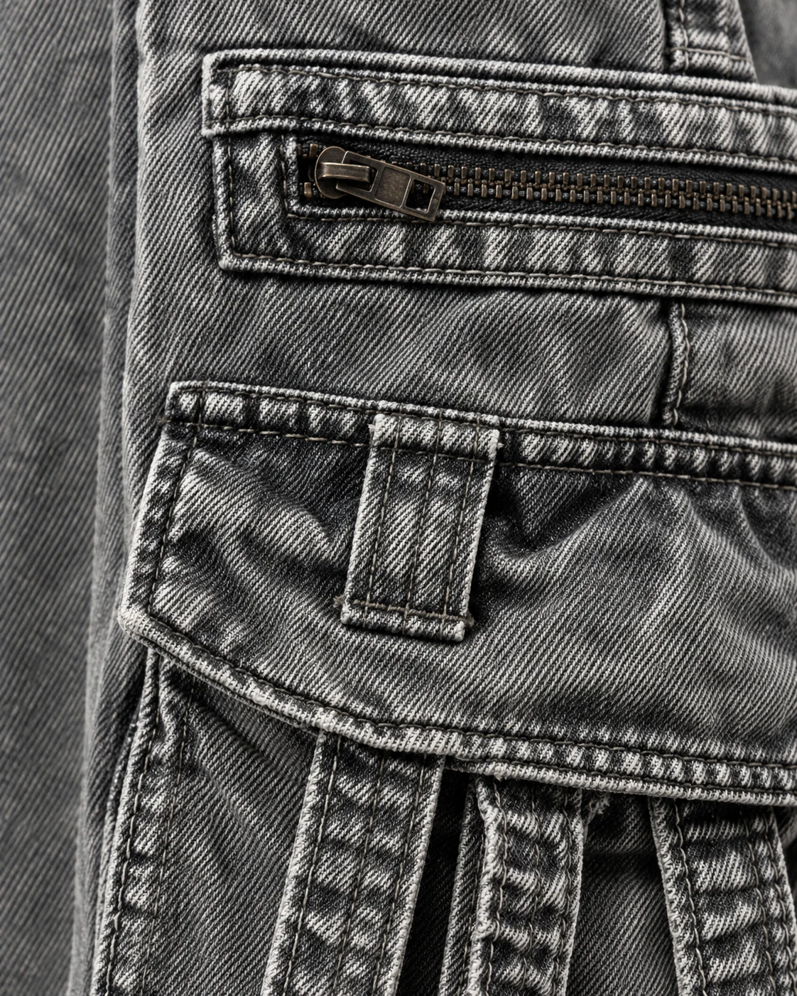 Grey Strap Multi-Pocket Cargo Shorts — AI design reference 5