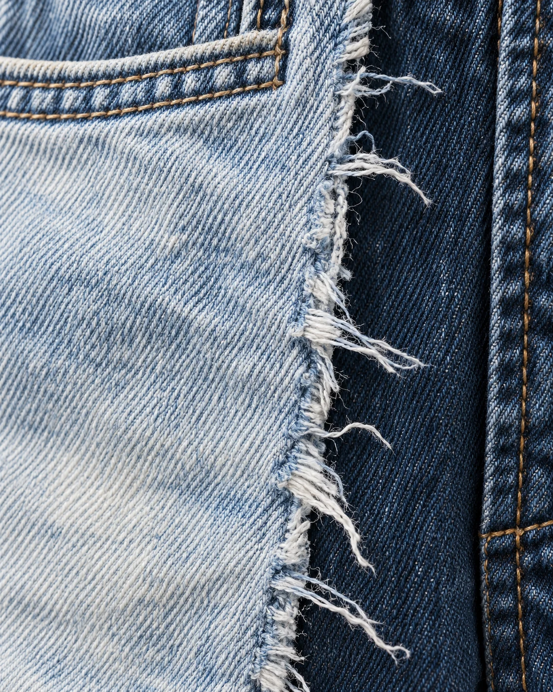 Two-Tone Blue Layered Denim Shorts — AI design reference 5
