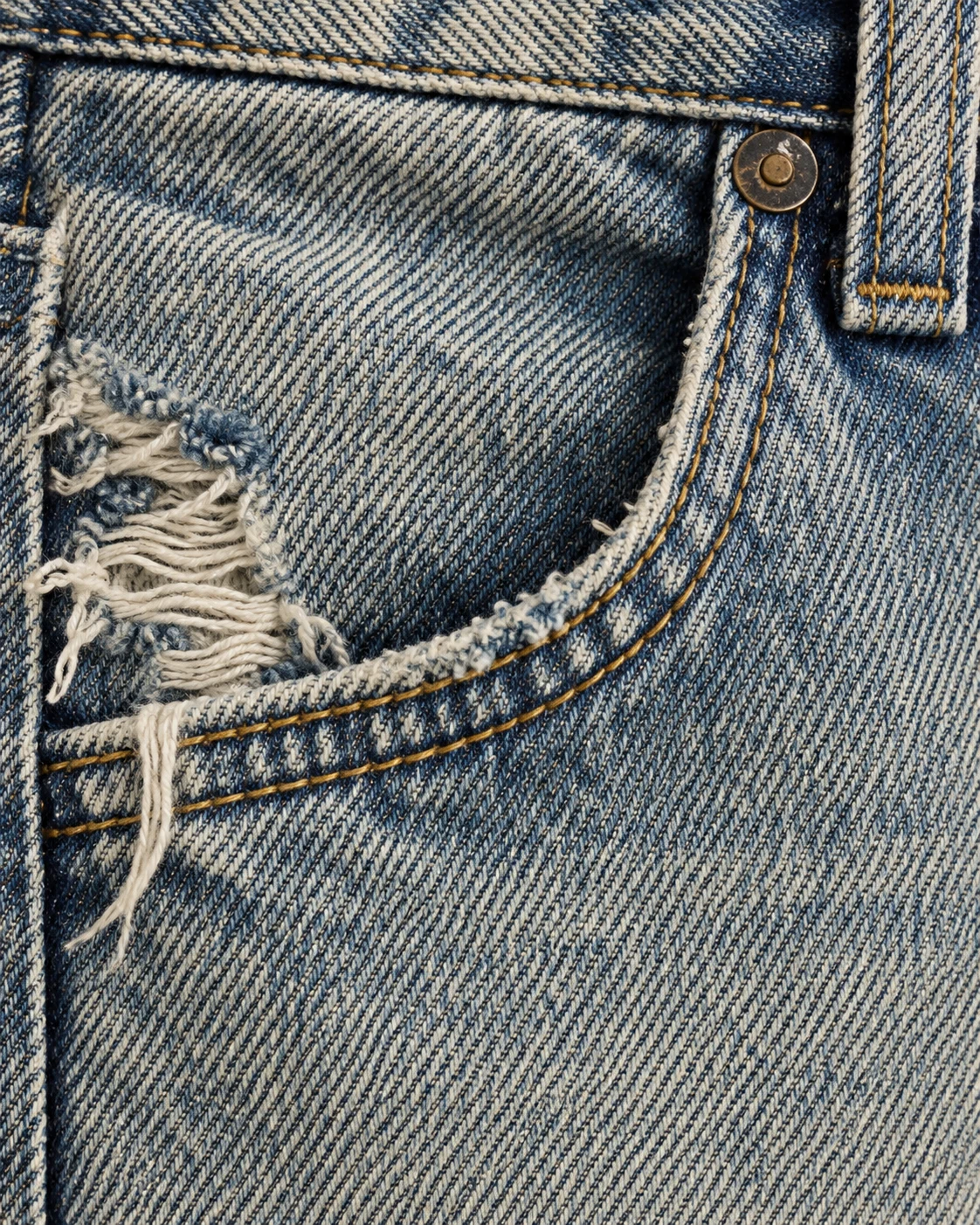 Vintage Blue Raw Edge Ripped Shorts — AI design reference 5