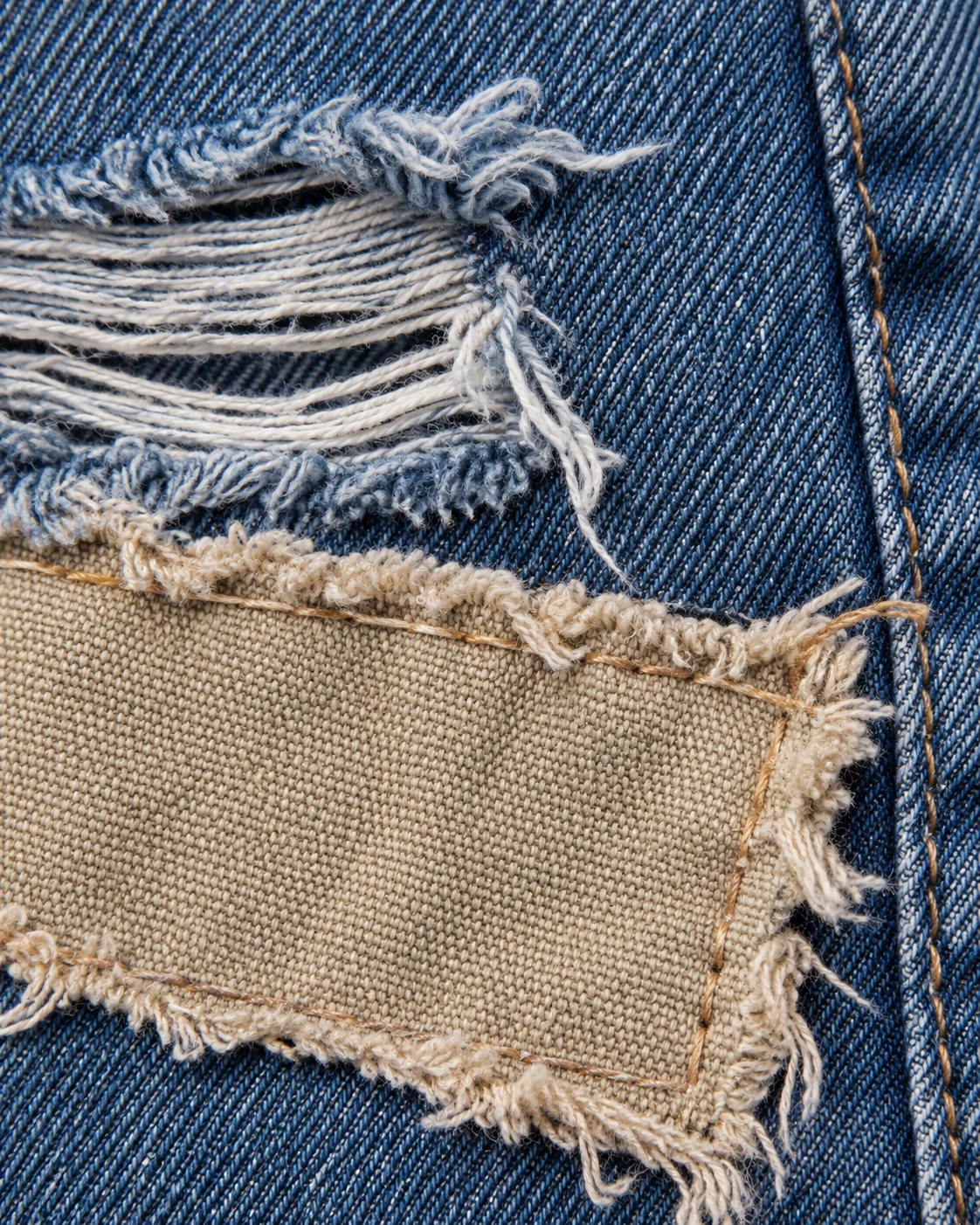 Blue Khaki Patchwork Denim Shorts — AI design reference 5