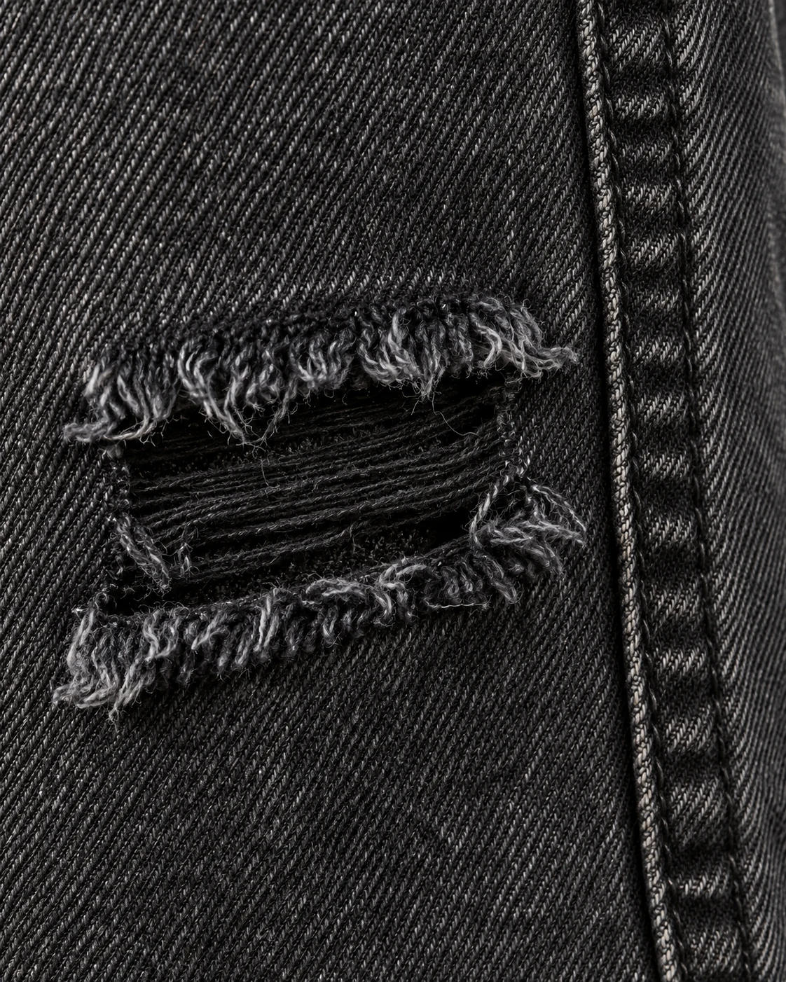 Black Minimal Distressed Denim Shorts — AI design reference 5