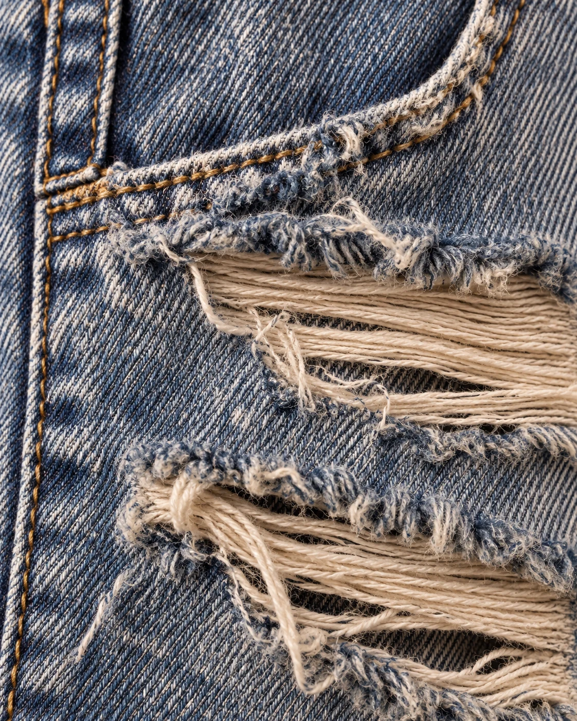 Light Blue Heavily Distressed Shorts — AI design reference 5