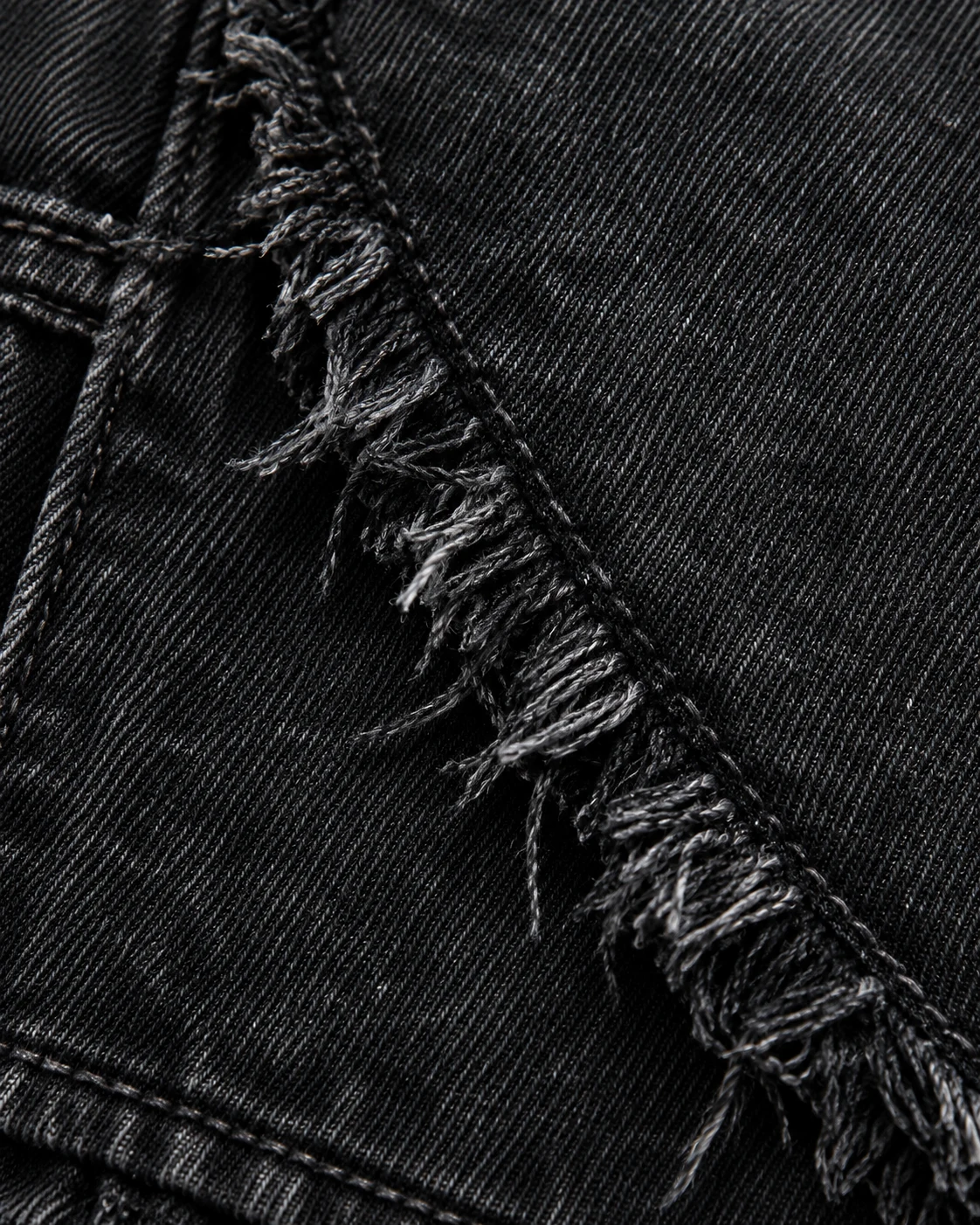 Black Curved Seam Denim Shorts — AI design reference 5