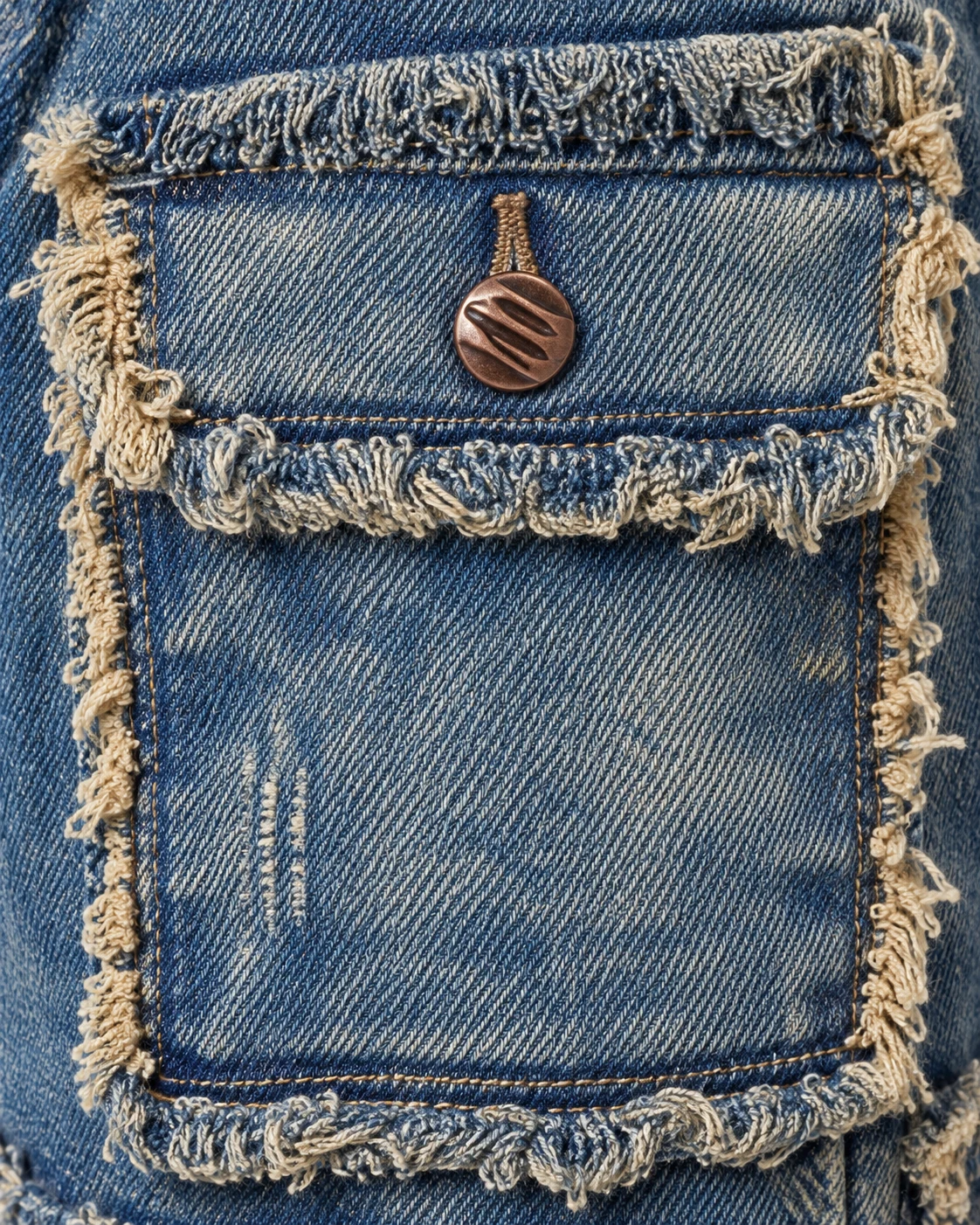 Allover Fringed Panel Straight Jeans — AI design reference 4