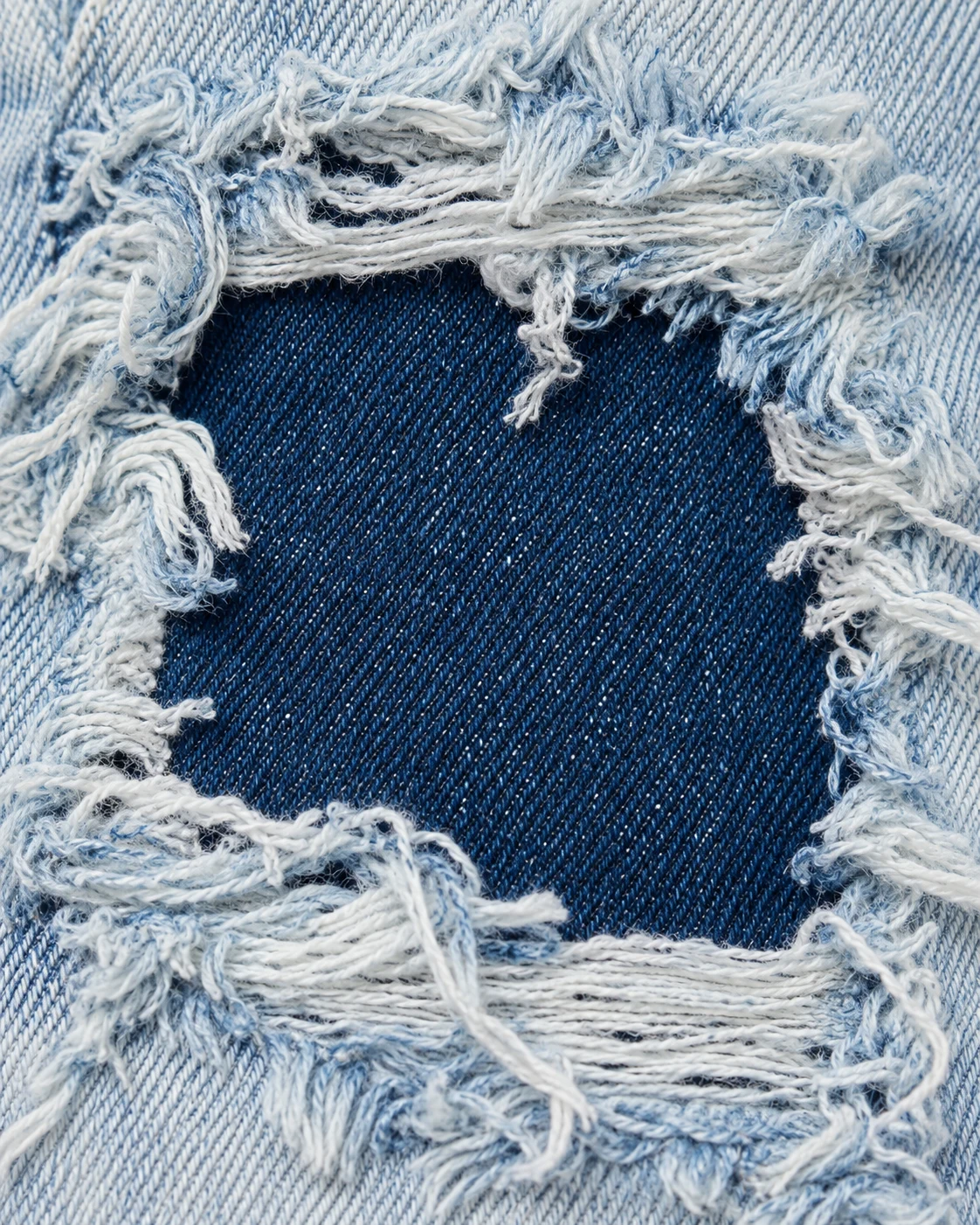 Light Wash Distressed Patch Flared Jeans — AI design reference 4