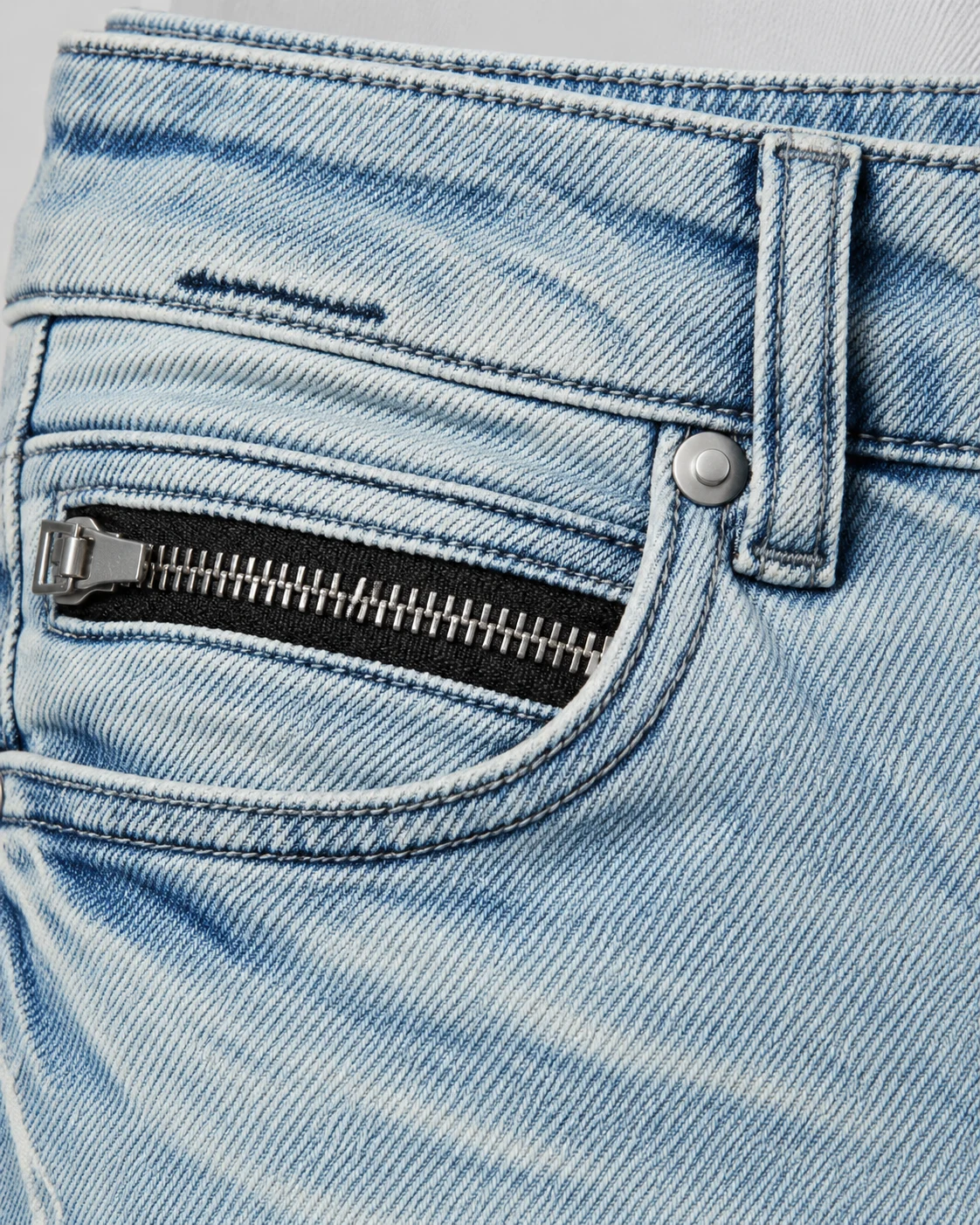 Light Wash Painted Geometric Panel Flared Jeans — AI design reference 5