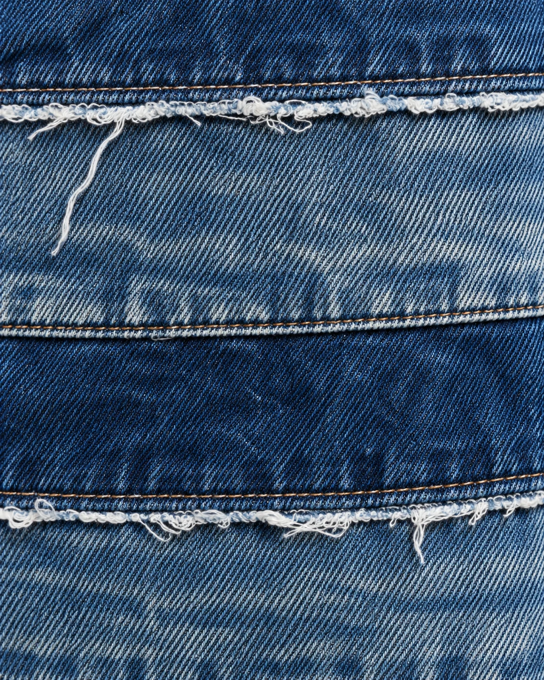 Blue Horizontal Patchwork Flared Jeans — AI design reference 5