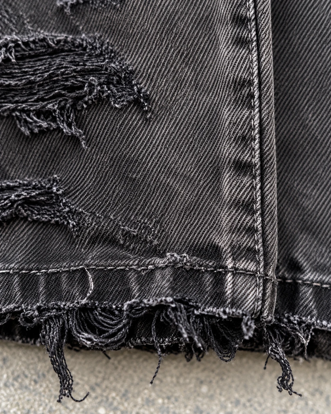 Grey Distressed Loose Straight Jeans — AI design reference 5