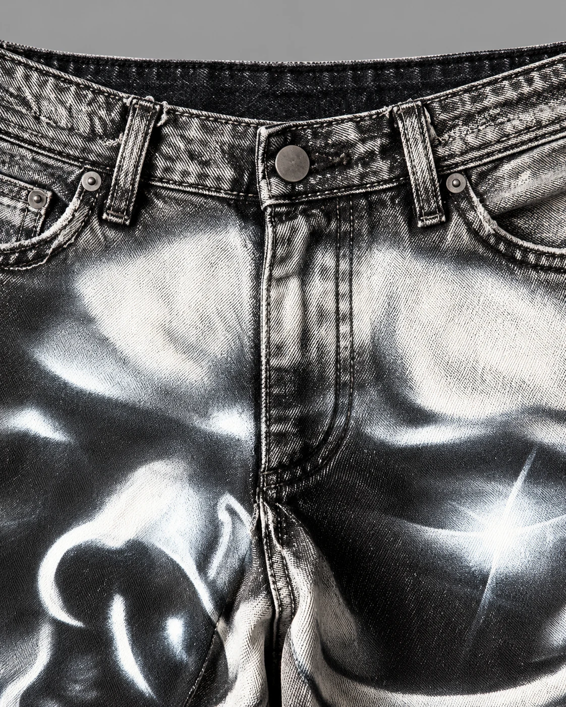 Skull Print Wide-Leg Jeans — AI design reference 4
